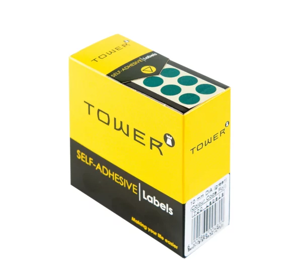 Tower Round Colour Code Labels 10mm