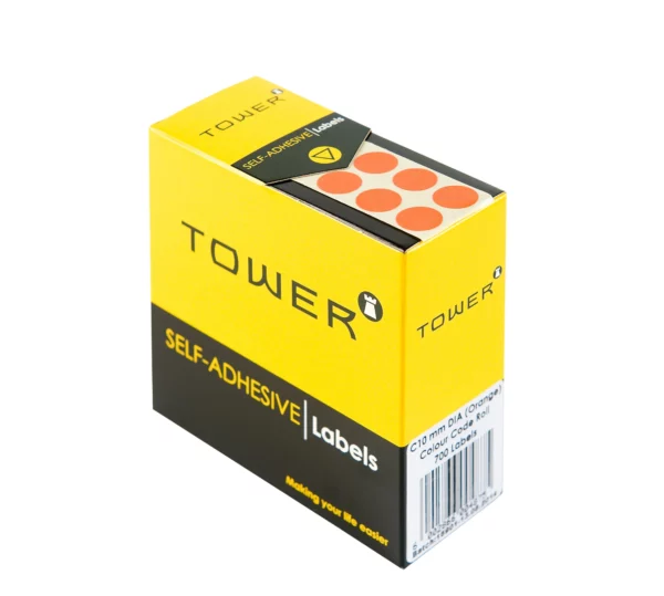 Tower Round Colour Code Labels 10mm