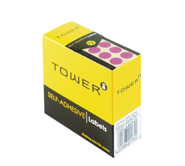Tower Round Colour Code Labels 10mm