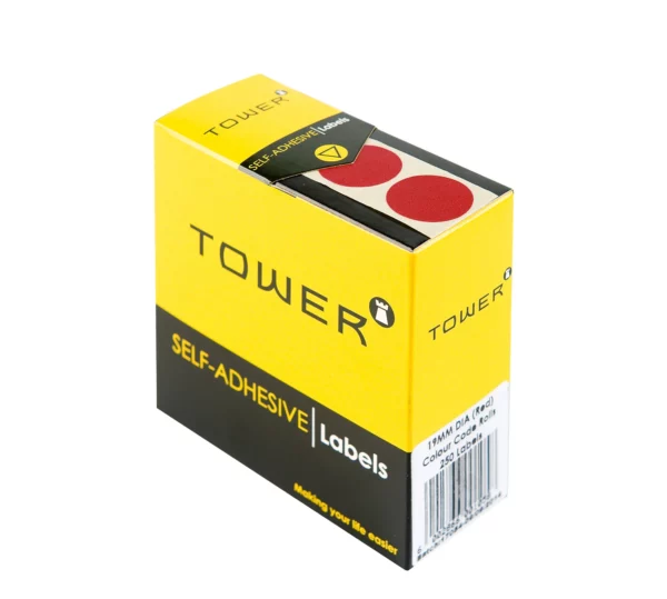 Tower Round Colour Code Labels 19mm