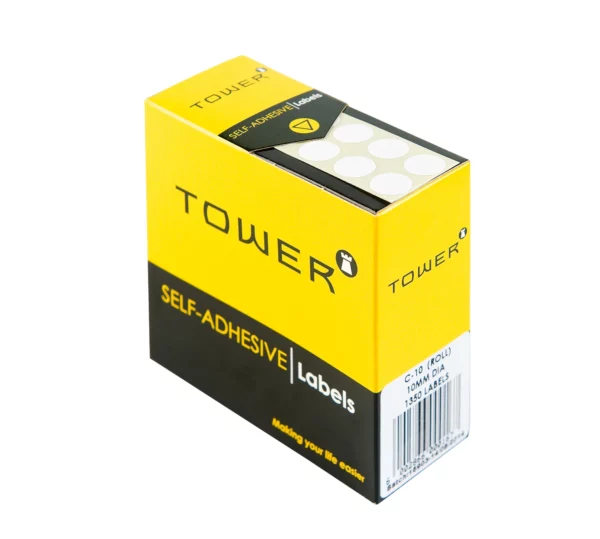 Tower White Roll Labels 10mm