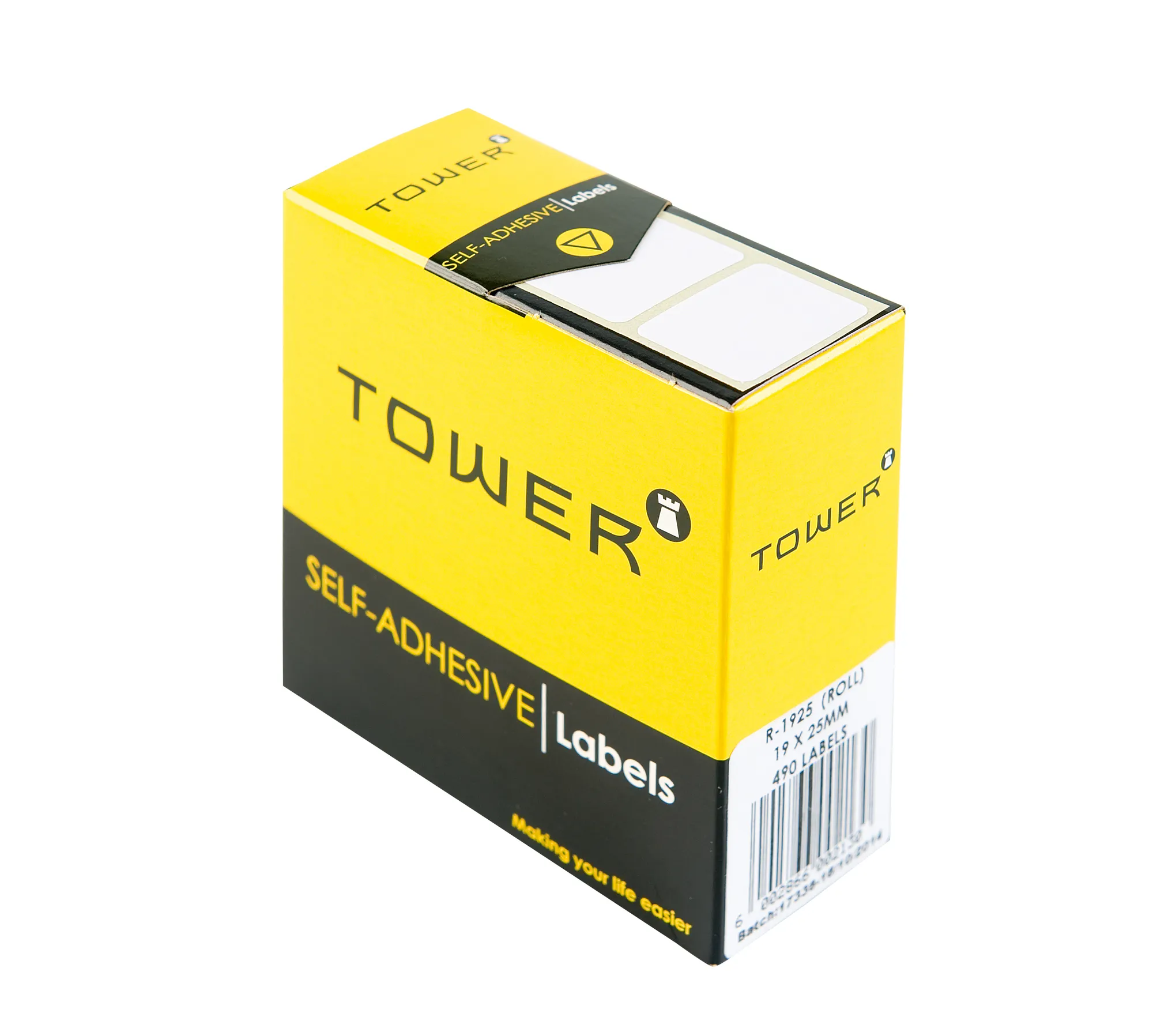 Tower White Roll Labels 25mm - Image 1