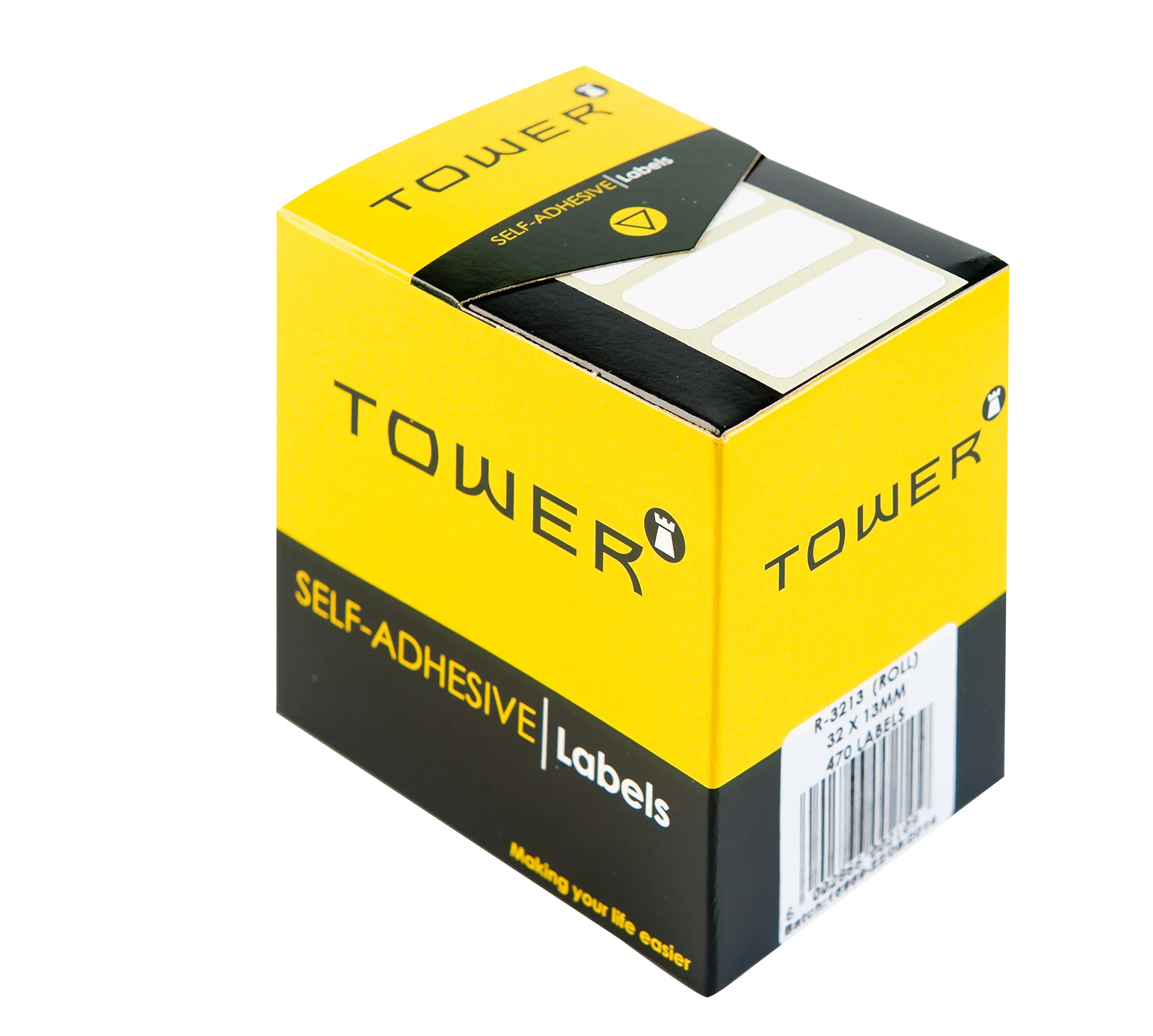 Tower White Roll Labels 13mm - Image 1