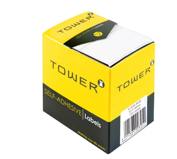 Tower White Roll Labels 50mm