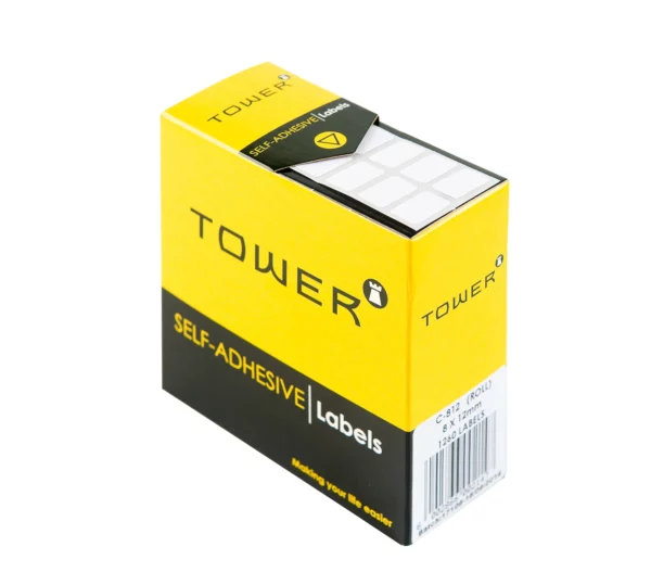 Tower White Roll Labels 12mm