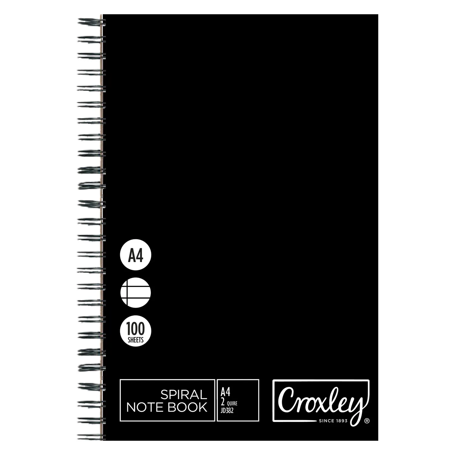 Croxley A4 Wiro Bound Counter Book Ruled 100 Pages (JD382) - Image 1