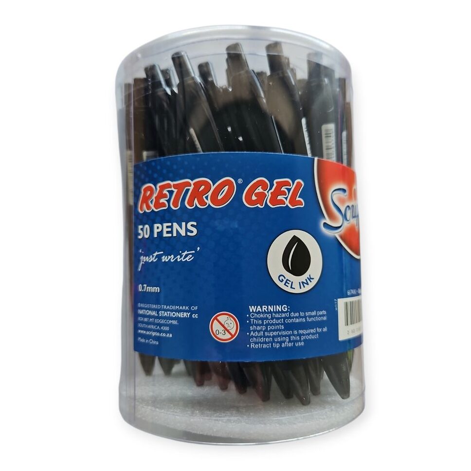 Scripto Retro Gel Pen 0.7mm Black - Image 2