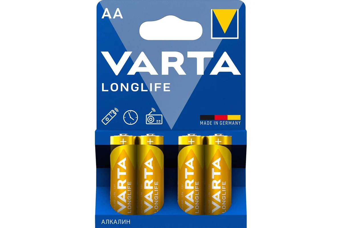 Varta Longlife Power AA Batteries LR06 1.5V (Pack of 4) - Image 1