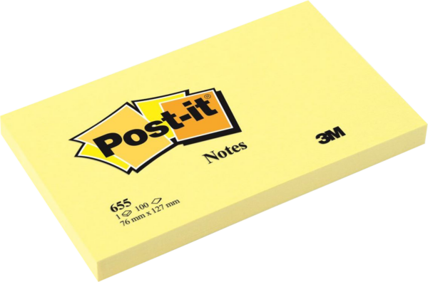 3M Post-it Notes 75x130mm Canary Yellow