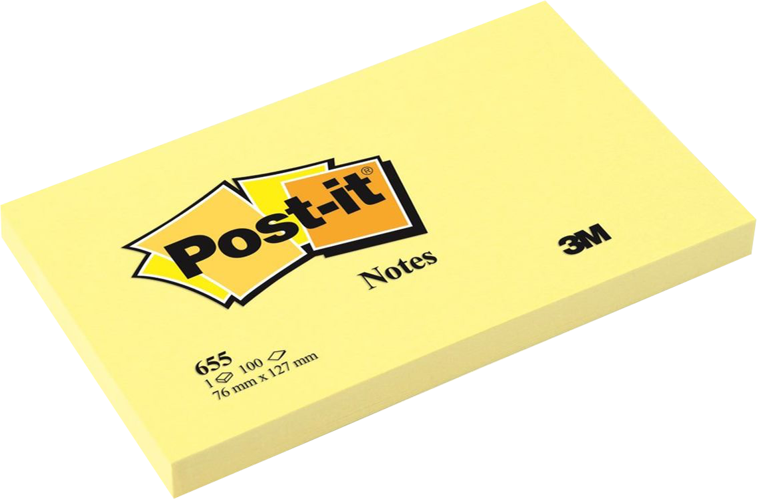 3M Post-it Notes 75x130mm Canary Yellow - Image 1