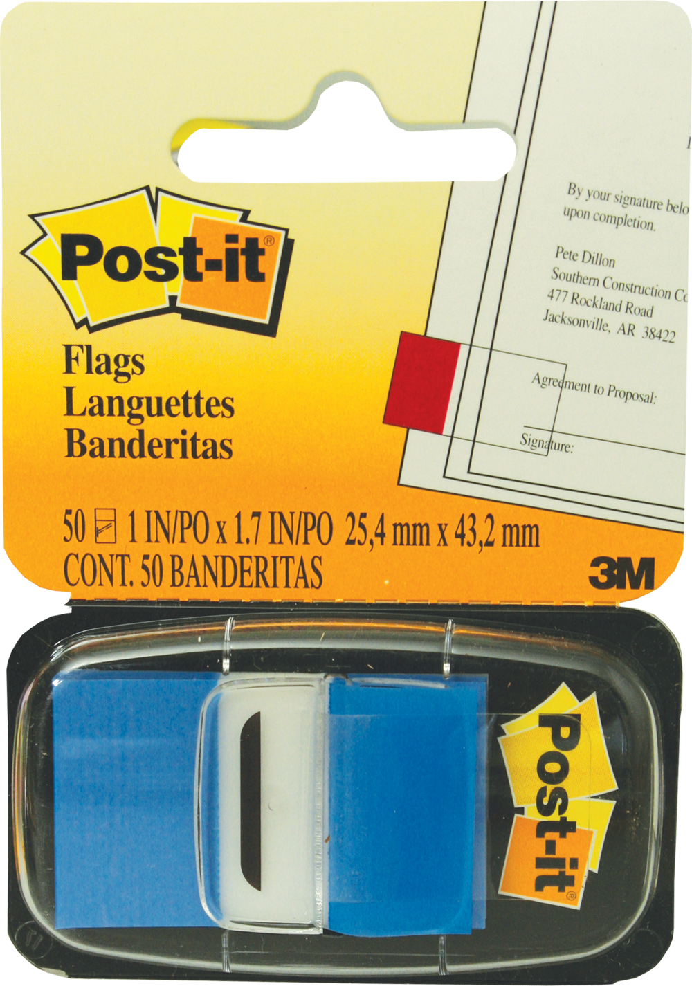 3M Post-it Flags 6mm Blue - Image 1