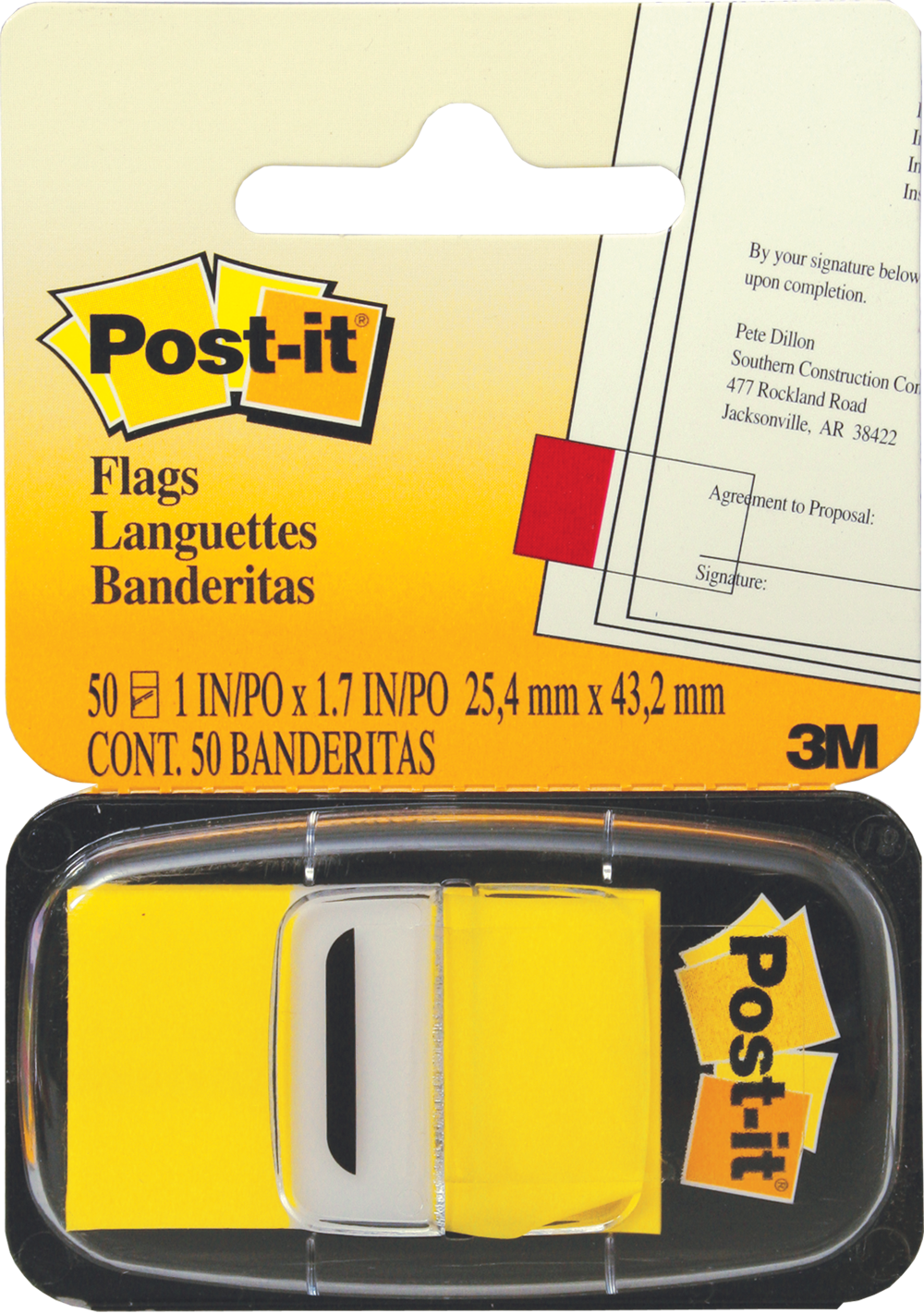 3M Post-it Flags 6mm Yellow - Image 1