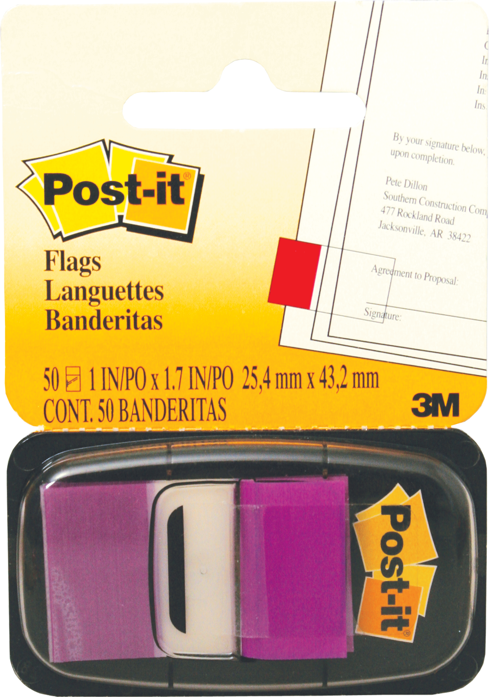 3M Post-it Flags 6mm Purple - Image 1