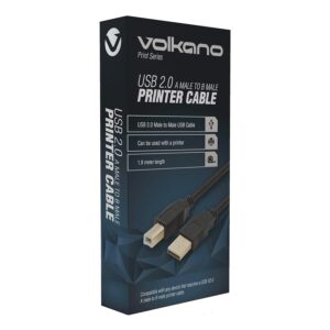 Volkano Print Series USB Printer Cable Black 1.8m - Image 3