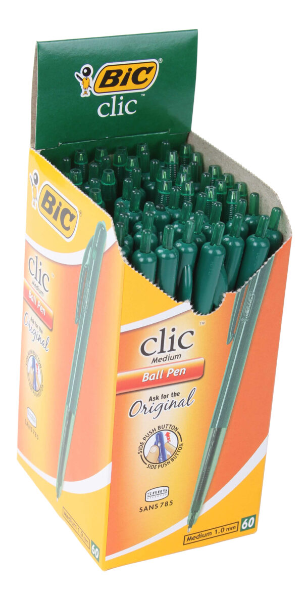 BIC Clic Retractable Ballpoint Pen 1.0mm Green