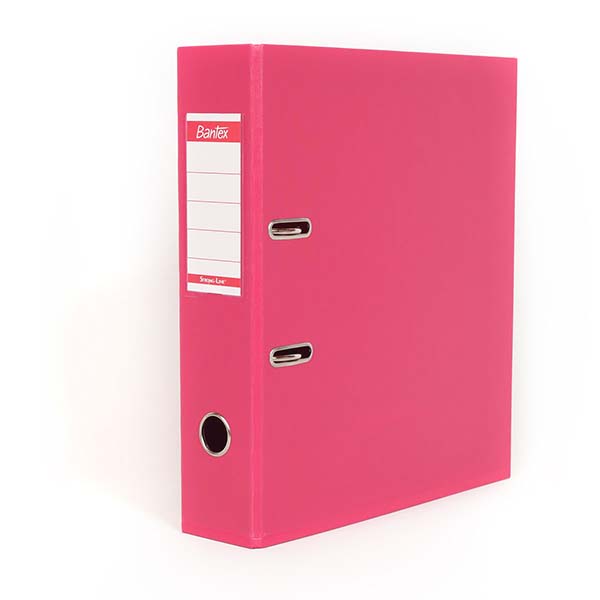 Bantex A4 Polypropylene Lever Archive Files 70mm Pink