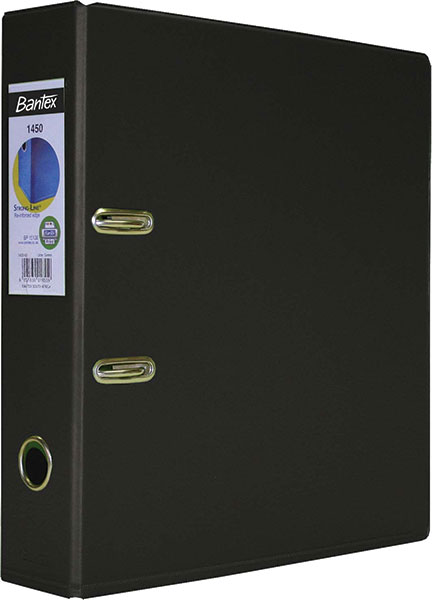Bantex Pvc Lever Archive File 70mm Black A4
