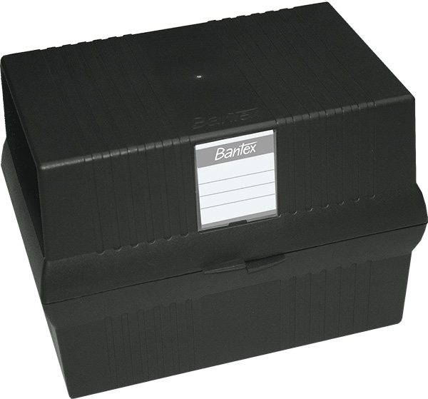 Bantex Card File Box and Indices A5 Black