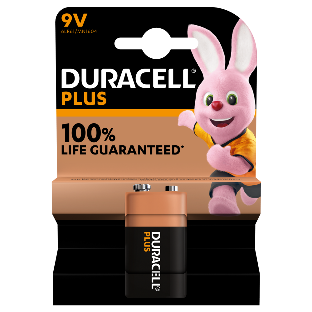 Duracell  Plus Power Alkaline Batteries 9V - Image 1