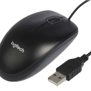 Logitech M90 Wired USB Mouse Black - Image 1