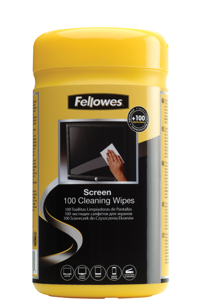 Fellowes Screen Cleaning Wipes 100 Pack
