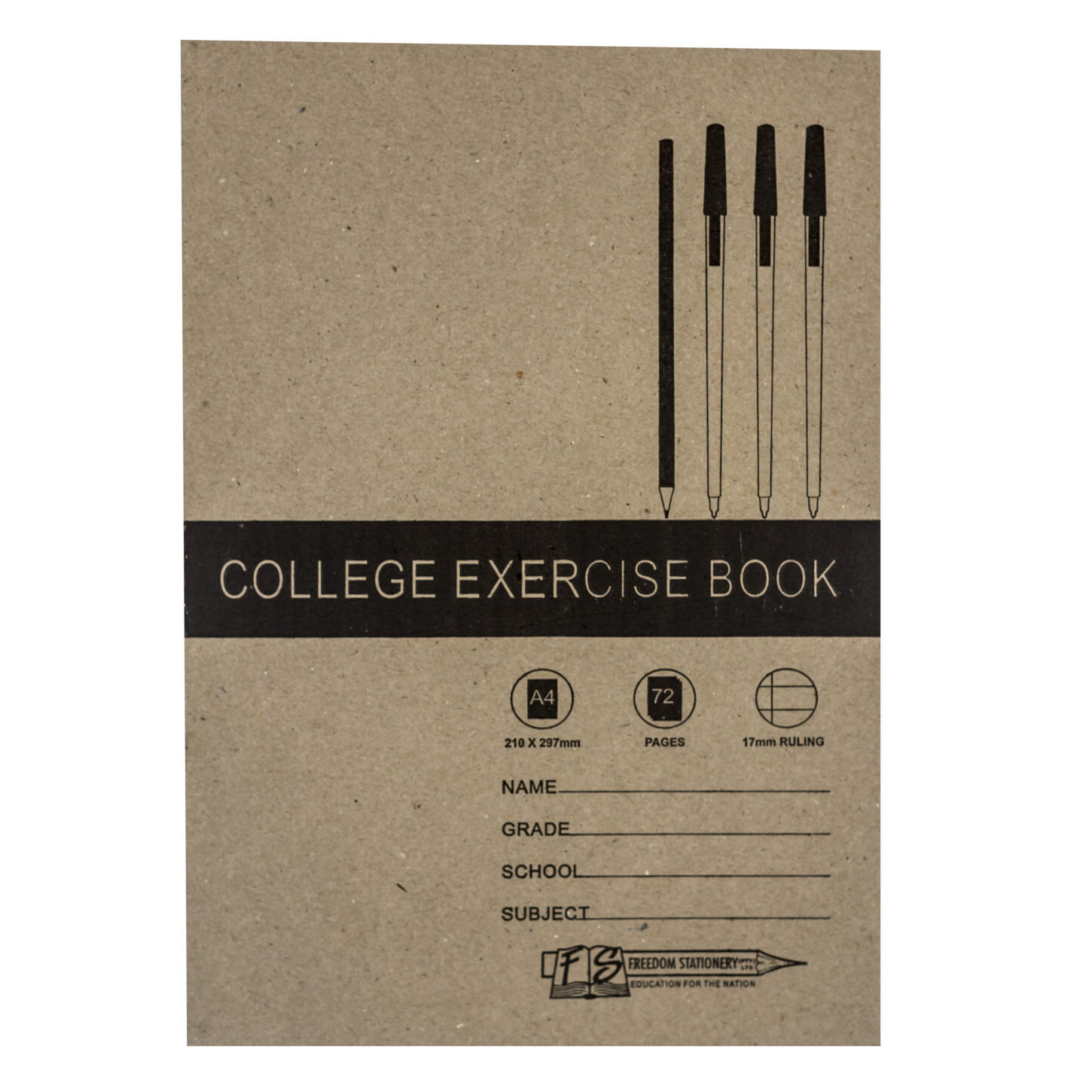 Exercise Book F&M A4 17mm Ruled 72 Page - Image 1