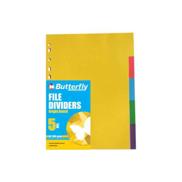 Meeco A4 Board Dividers Pack Size Product Type Assorted