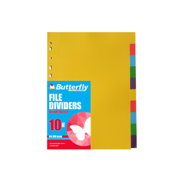 Meeco A4 Board Dividers Pack Size Product Type Assorted
