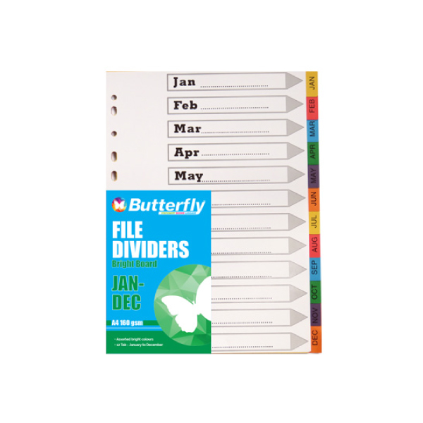 Meeco A4 Board Dividers Pack Size Product Type Assorted