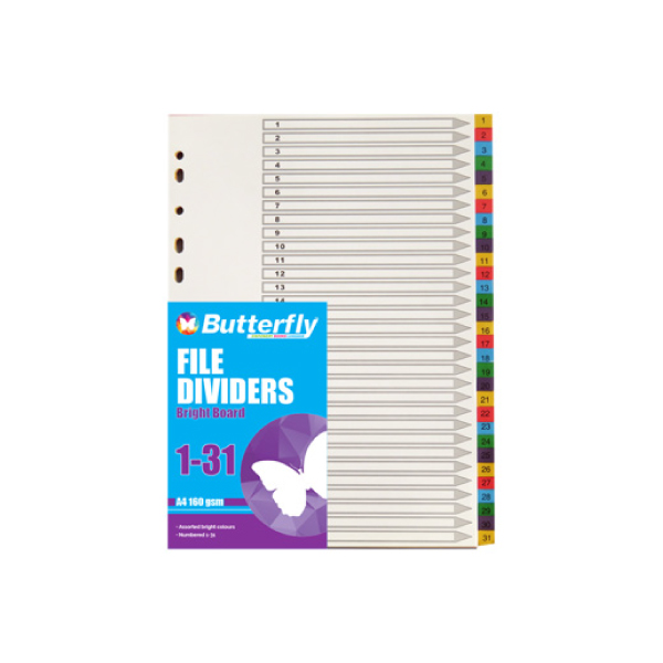 Meeco A4 Board Dividers Pack Size Product Type Assorted
