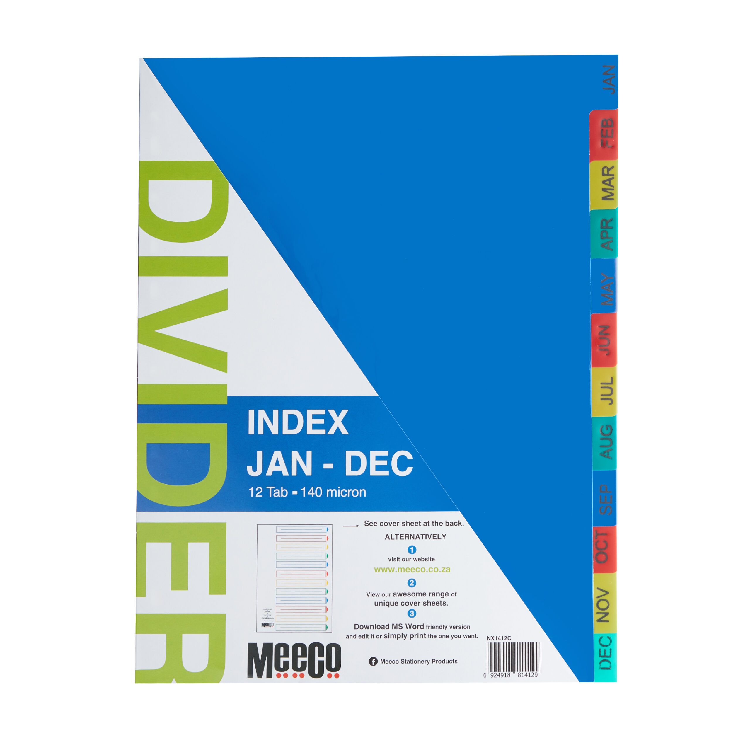 Meeco A4 Polypropylene Dividers Pack Size Product Type - Image 1