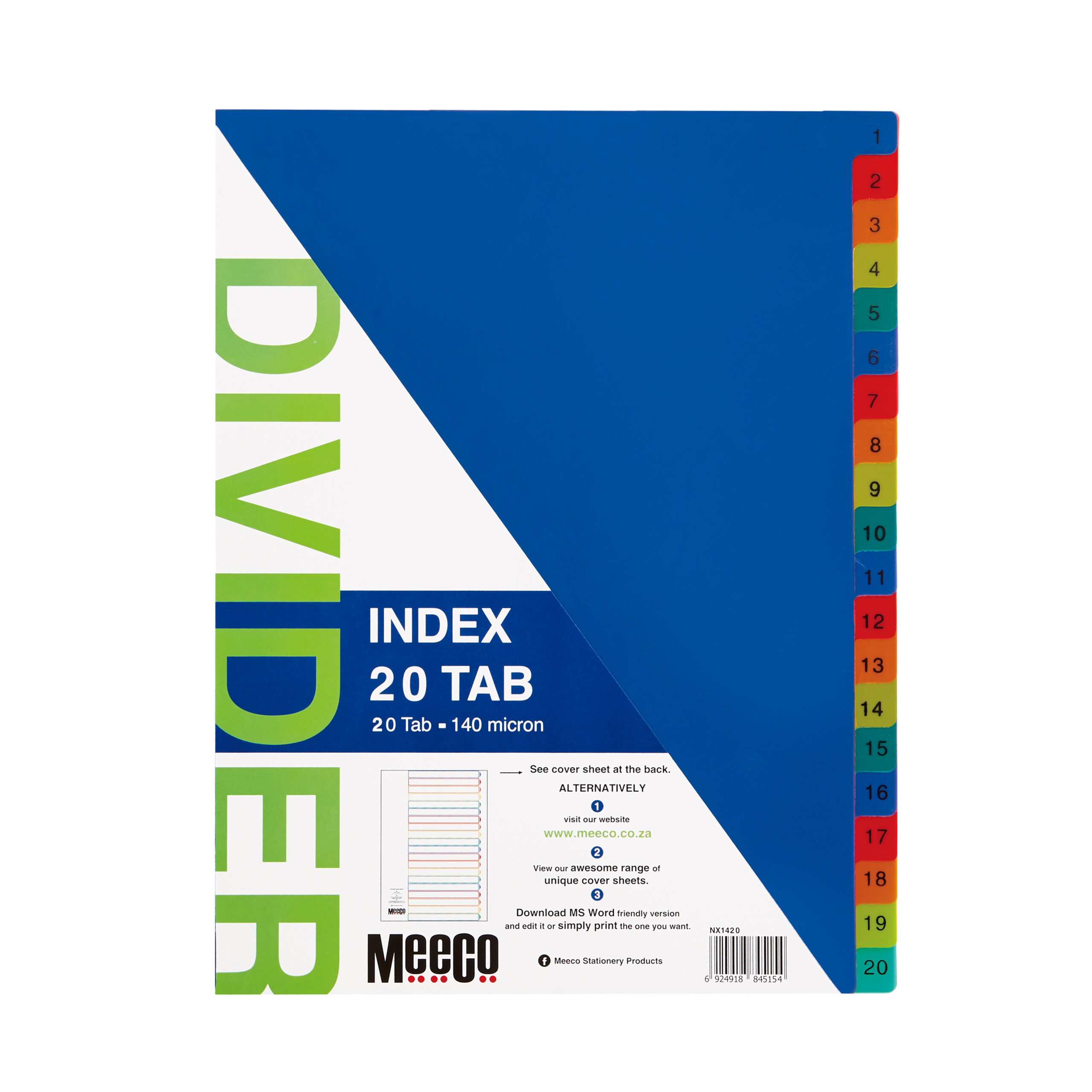 Meeco A4 Polypropylene Dividers Pack Size Product Type - Image 1