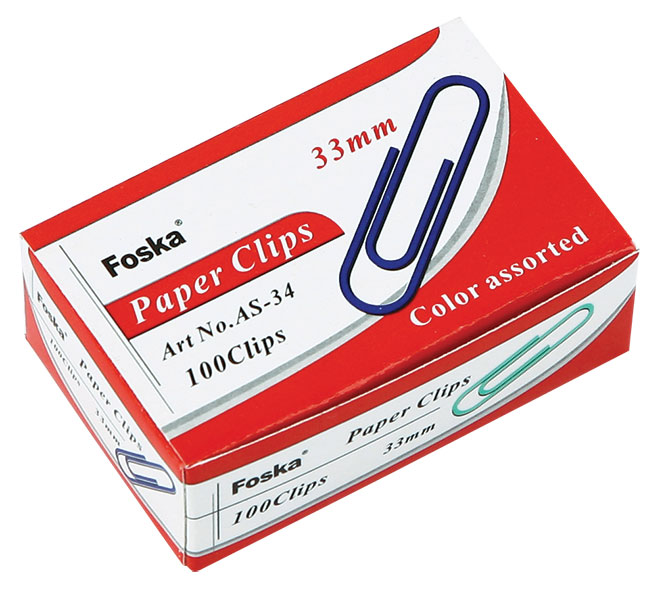 Nexx Paper Clips 33mm Assorted 100 Pack - Image 1