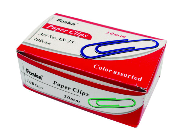 Nexx Paper Clips 50mm Assorted 100 Pack