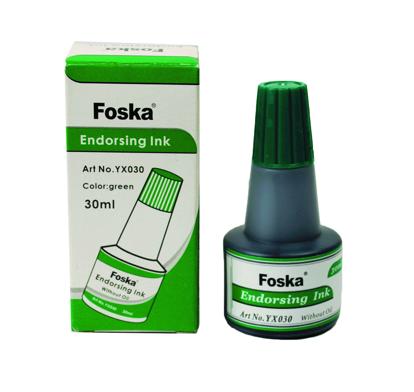 Foska Endorsing Ink Green 30ml - Image 1
