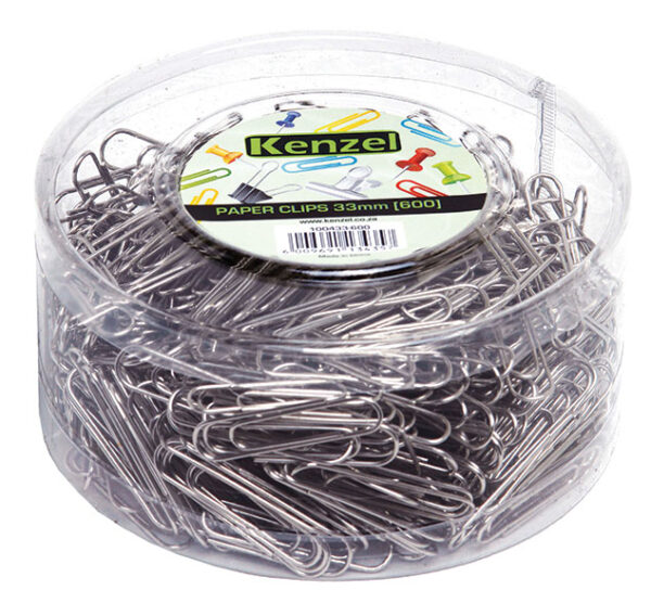 Kenzel Paper Clips 33mm Silver 600 Pack