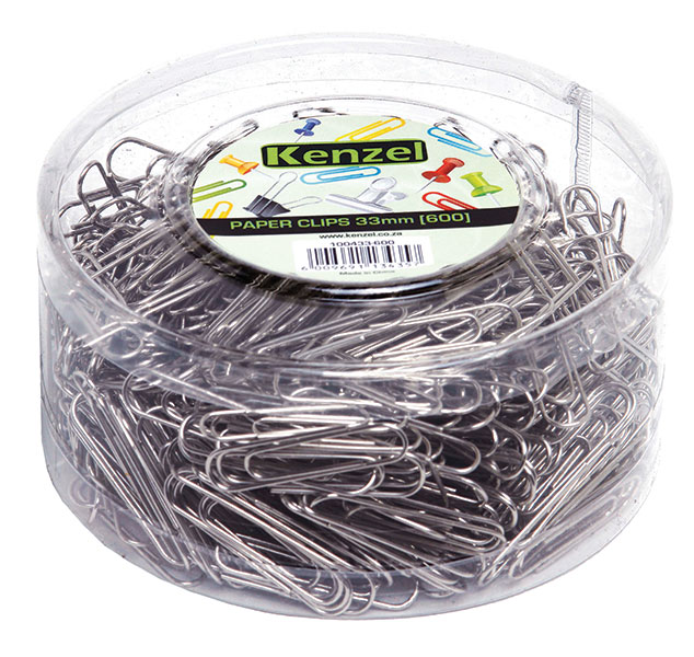 Kenzel Paper Clips 33mm Silver 600 Pack - Image 1