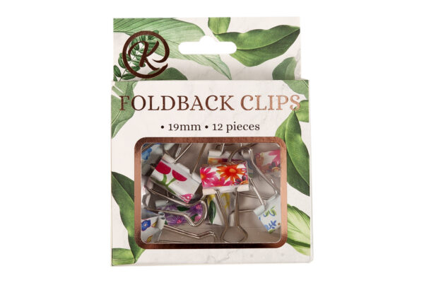 Kenzel Foldback Clips 19mm Assorted 12 Pack