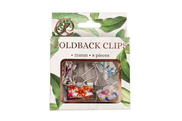 Kenzel Foldback Clips 25mm Assorted 8 Pack