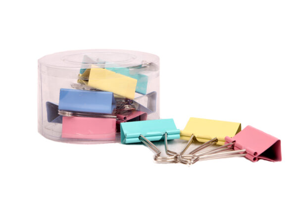 Kenzel Foldback Clips 51mm Pastel 12 Pack