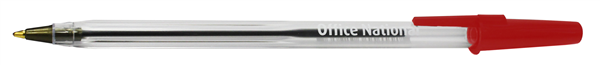 ON Office National Ballpoint Pen Medium Red OFFICE