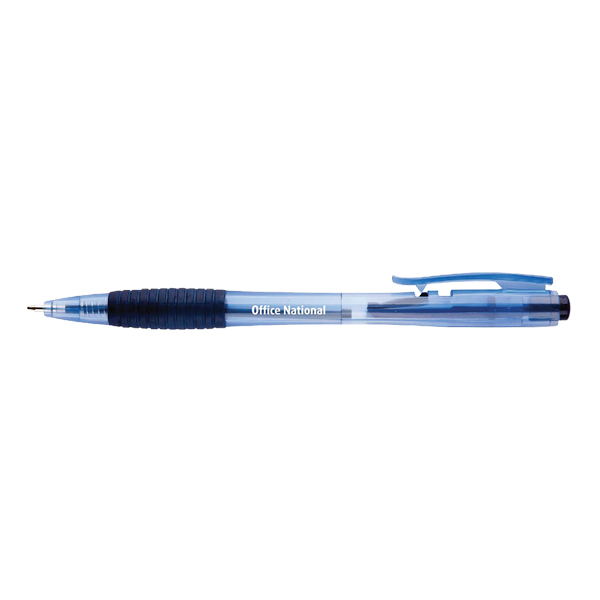 ON Office National Retractable Ballpoint Pen Medium Blue