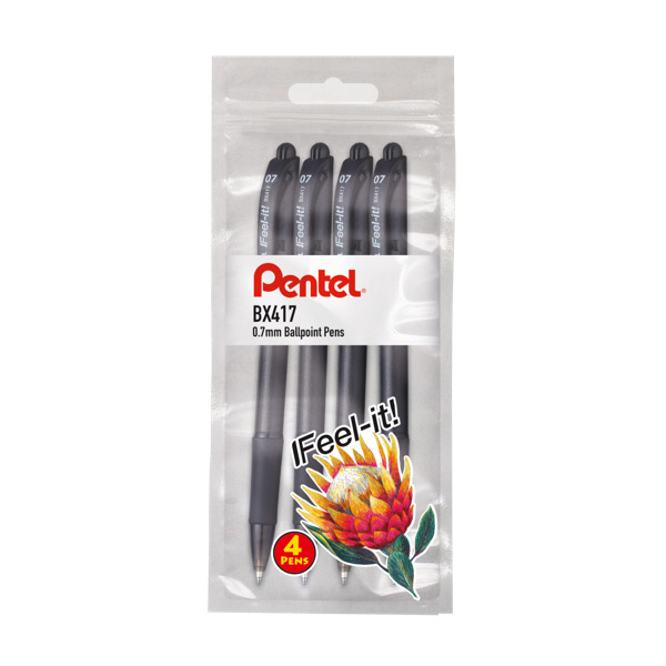 Pen BP Pentel FeelIt RubberGrip 0.7mmBlk
