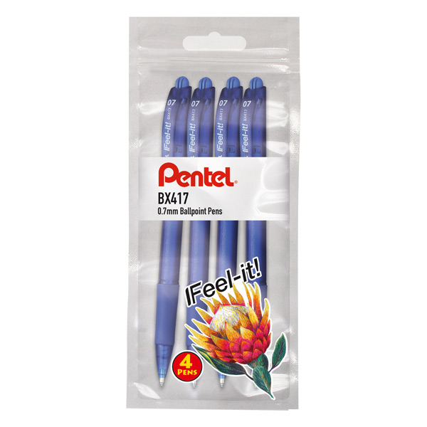 Pen BP Pentel FeelIt RubberGrip 0.7mmBlu