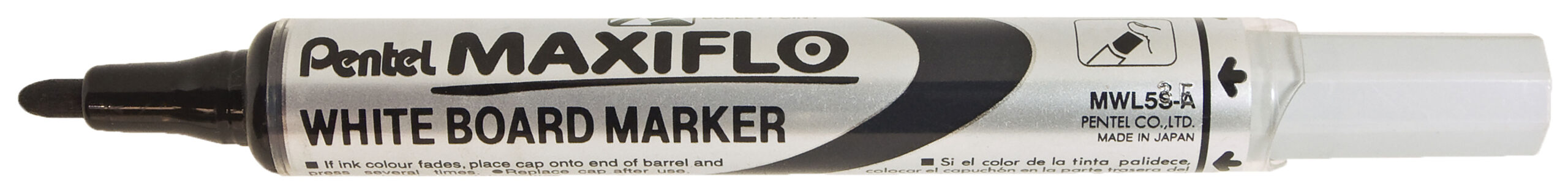 Pentel Maxiflo "pump-it!" Whiteboard Markers Black 4.0mm - Image 1
