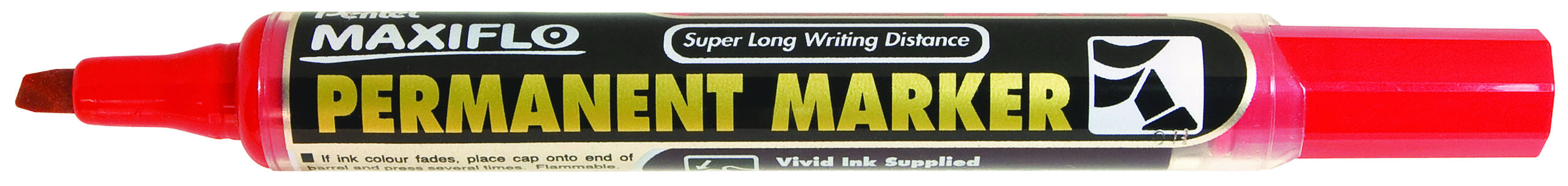 Pentel Maxiflo Nlf60 "pump-it!" Permanent Marker Red 4.6mm - Image 1