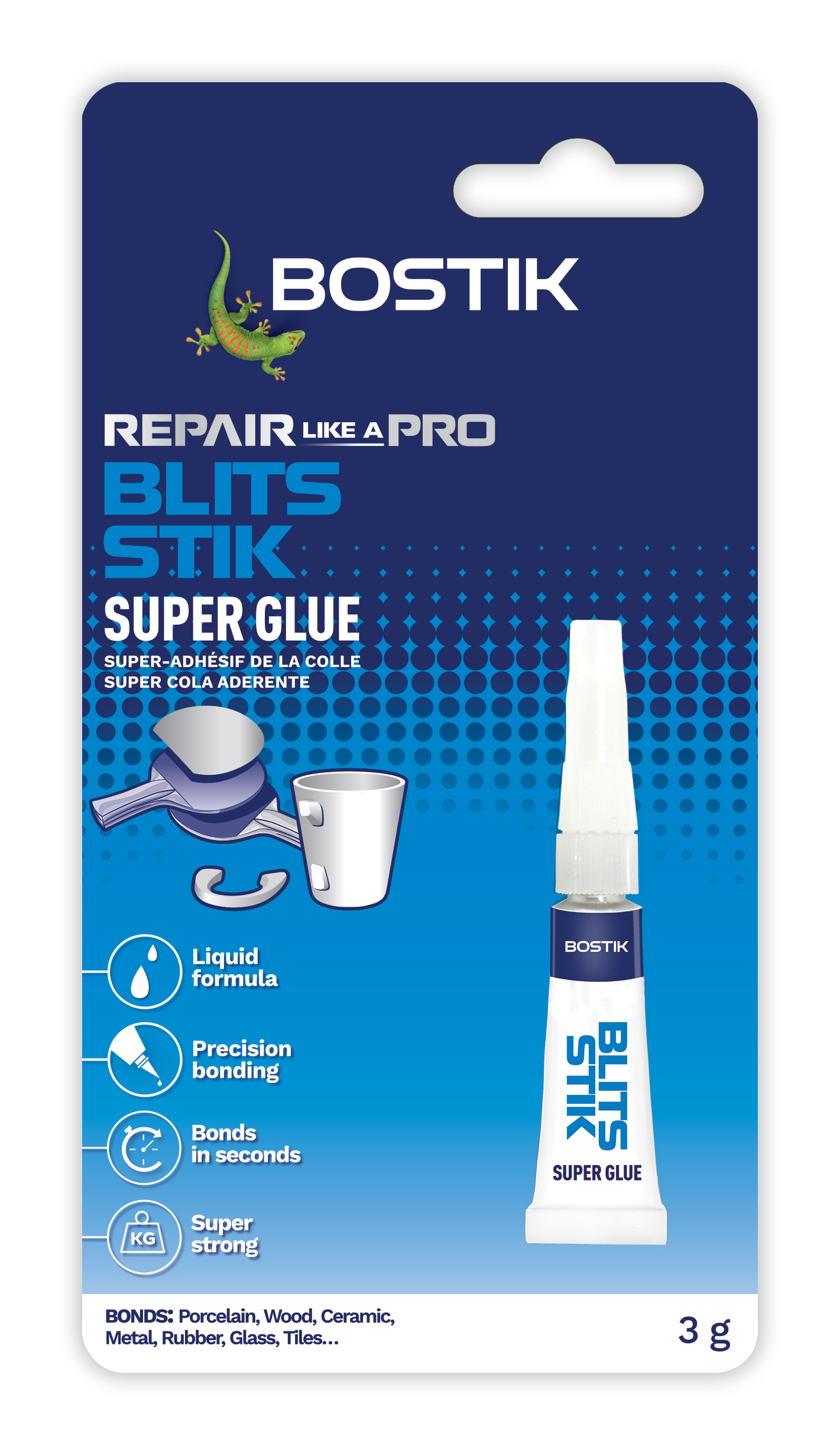 Bostik Super Glue Blits Stik 3g - Image 1