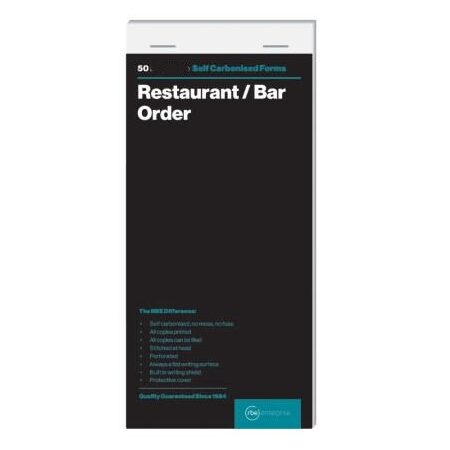RBE Triplicate NCR Restaurant/Bar Order 210x99mm