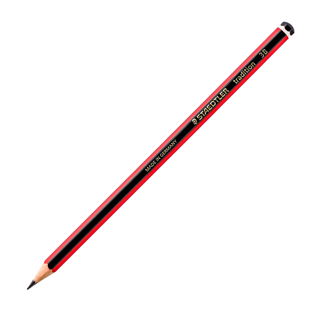 Staedtler Tradition Black Lead Pencils 3B - Image 1