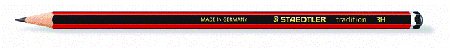 Staedtler Tradition Black Lead Pencils 3H - Image 1